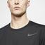 Nike Mens Pro Short Sleeve Top - Black/Dark Grey - thumbnail image 4