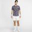 Nike Mens Challenger Short-Sleeve Printed Top - Gridiron/White