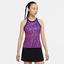 Nike Womens Dri-FIT Printed Tennis Tank - Purple/White