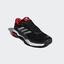 Adidas Mens Barricade Club Tennis Shoes - Core Black/Matte Silver/Red - thumbnail image 5