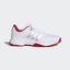 Adidas Mens Barricade Court 3 Tennis Shoes - White/Red - thumbnail image 1
