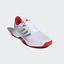 Adidas Mens Barricade Court 3 Tennis Shoes - White/Red - thumbnail image 4