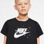 Nike Girls Sportwear Cropped T-Shirt - Black/White - thumbnail image 3