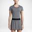 Nike Womens Dri-FIT Knit Top - Dark Grey/Black - thumbnail image 3
