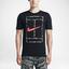 Nike Mens Court Logo Tee - Black/Hot Lava - thumbnail image 3