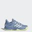 Adidas Kids Adizero Club Tennis Shoes - Blue/Yellow - thumbnail image 1