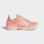 Adidas Kids Adizero Club Tennis Shoes - Chalk Coral/White - thumbnail image 1