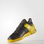 Adidas Mens Adizero Ubersonic 2.0 Tennis Shoes - Black/Yellow - thumbnail image 4
