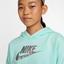 Nike Girls Sportswear Cropped Hoodie - Teal Tint - thumbnail image 3