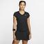 Nike Womens Dri-FIT Short-Sleeve Top - Black/White - thumbnail image 1