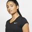Nike Womens Dri-FIT Short-Sleeve Top - Black/White - thumbnail image 3