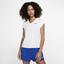 Nike Womens Dri-FIT Short-Sleeve Top - White/Black - thumbnail image 1