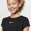 Nike Girls Dri-FIT Top - Black/White - thumbnail image 3