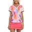 Lucky in Love Womens Techno Tropic Short Sleeve Tee - Punch