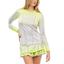 Lucky in Love Womens Pleat It Up Long Sleeve Top - Neon Yellow