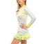 Lucky in Love Womens Pleat It Up Long Sleeve Top - Neon Yellow