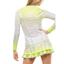 Lucky in Love Womens Pleat It Up Long Sleeve Top - Neon Yellow