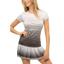 Lucky in Love Women Pleat Of The Movement Short Sleeve Tee - Grey - thumbnail image 1