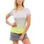 Lucky in Love Womens Turn Up The Pleat Short Sleeve Tee - Neon Yellow
