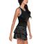 Lucky in Love Womens Ruche Crop Tank - Black - thumbnail image 2