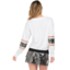 Lucky in Love Womens Metallic Long Sleeve Top - White - thumbnail image 3