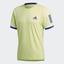 Adidas Mens 3-Stripes Club Tee - Semi Frozen Yellow - thumbnail image 1