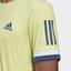Adidas Mens 3-Stripes Club Tee - Semi Frozen Yellow - thumbnail image 7