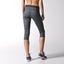 Adidas Womens Go-To-Gear Techfit Capri Tight - Dark Grey Heather - thumbnail image 3