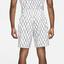 Nike Mens 9 Inch Printed Tennis Shorts - White/Black - thumbnail image 3
