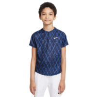 Nike Boys Printed Tennis Top - Obsidian/White