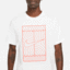 Nike Mens NikeCourt Tennis T-Shirt - White/Bright Mango - thumbnail image 3