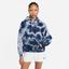 Nike Womens Tie-Dye Heritage Hoodie - Indigo Haze/Obsidian - thumbnail image 1