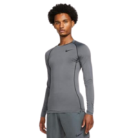 Nike Mens Tight Fit Long Sleeve Top - Iron Grey