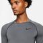Nike Mens Tight Fit Long Sleeve Top - Iron Grey - thumbnail image 3