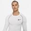 Nike Mens Tight Fit Long Sleeve Top - White - thumbnail image 3