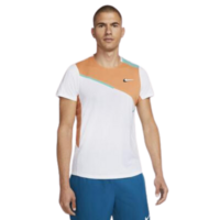 Nike Mens Tennis Tee - White/Hot Curry