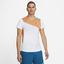 Nike Mens Tennis Tee - White/Hot Curry - thumbnail image 1