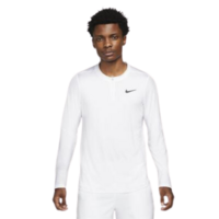 Nike Mens Advantage Half-Zip Long Sleeve Top - White