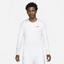 Nike Mens Advantage Half-Zip Long Sleeve Top - White - thumbnail image 1