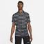Nike Mens Dri-FIT Summer Striped Tennis Polo - Black/White - thumbnail image 1