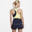 Nike Womens Slam Tennis Tank - Obsidian/Light Zitron/White - thumbnail image 2