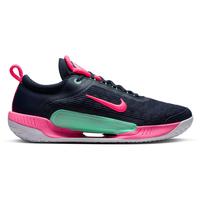 Nike Mens Zoom Court NXT HC Tennis Shoes - Obsidian/Green Glow/Hyper Pink