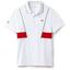 Lacoste Mens Djokovic Polo Tee - White/Black/Red - thumbnail image 1