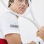 Lacoste Mens Djokovic Polo Tee - White/Black/Red - thumbnail image 2