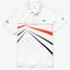Lacoste Mens Novak Djokovic Collection Stretch Polo - White/Black/Red - thumbnail image 1
