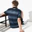 Lacoste Mens Zip Neck Polo Tee - Black/Blue/White - thumbnail image 3