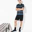 Lacoste Mens Zip Neck Polo Tee - Black/Blue/White - thumbnail image 4