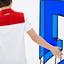 Lacoste Sport Mens Colorblock Pique Djokovic Polo - Red/White/Black - thumbnail image 4