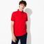 Lacoste Mens Golf Striped Tech Jacquard Jersey Polo - Red - thumbnail image 3