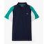 Lacoste Mens Polo Shirt - White/Navy Blue/Green - thumbnail image 1